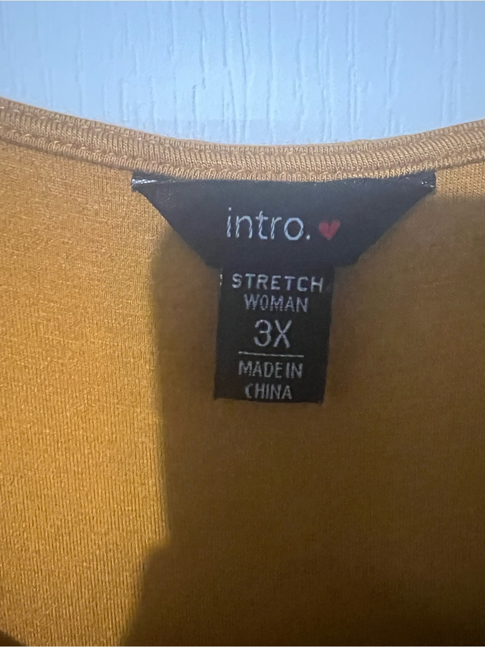 intro. Women's Mustard Long Sleeve Swing Top - Picture 2 of 4